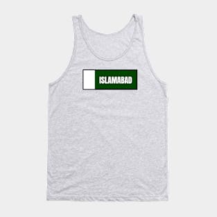 Islamabad City in Pakistan Flag Colors Tank Top